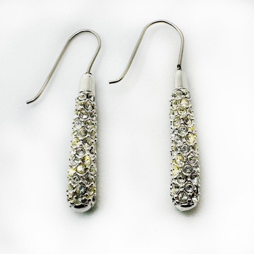 VINTAGE - High End Costume Jewelry - Fishhook Dangle Earrings - Picture 6 of 9